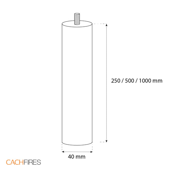 Ceiling Rod 100 cm – Black