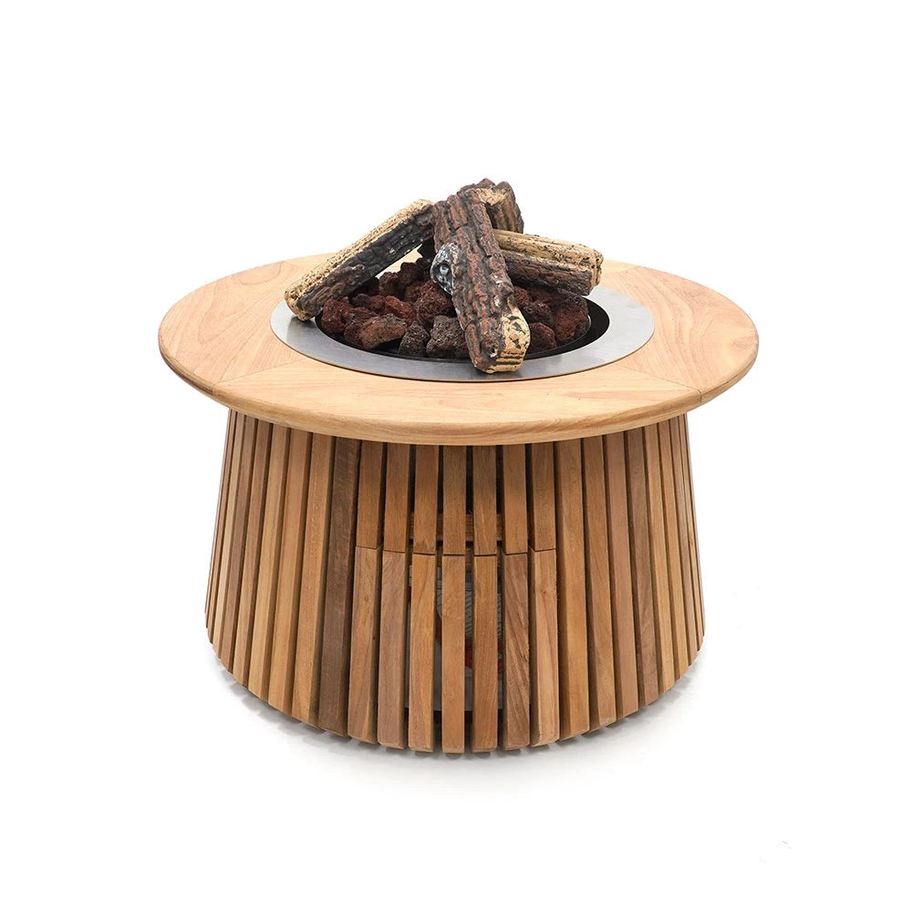 Lagune Round 60 Teak – Mesa Redonda de Fogo a Gás