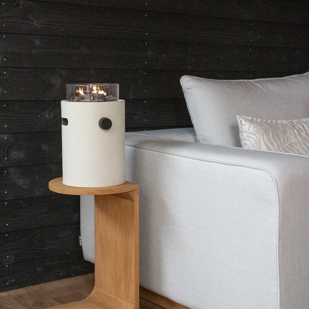 Lumi Oyster Bege – Lareira a Gás de Mesa