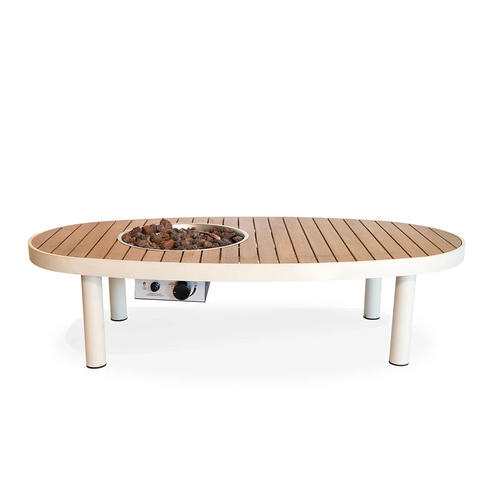 Riviera 140 Oyster Beige – Mesa de Fogo a Gás Oval