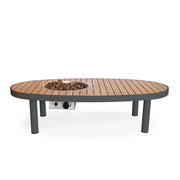 Riviera 140 Smokey Anthracite – Oval Gas Firepit Table