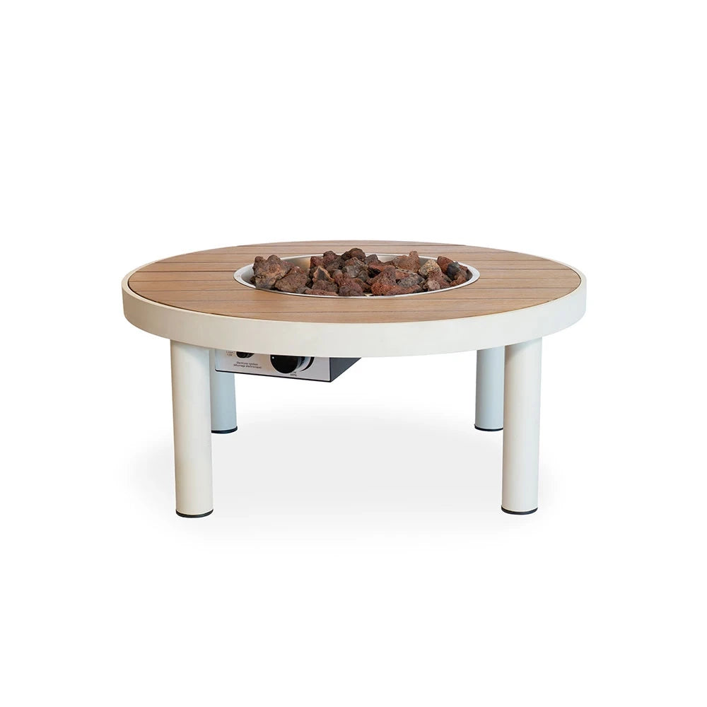 Riviera 80 Oyster Beige – Mesa Redonda de Fogo a Gás