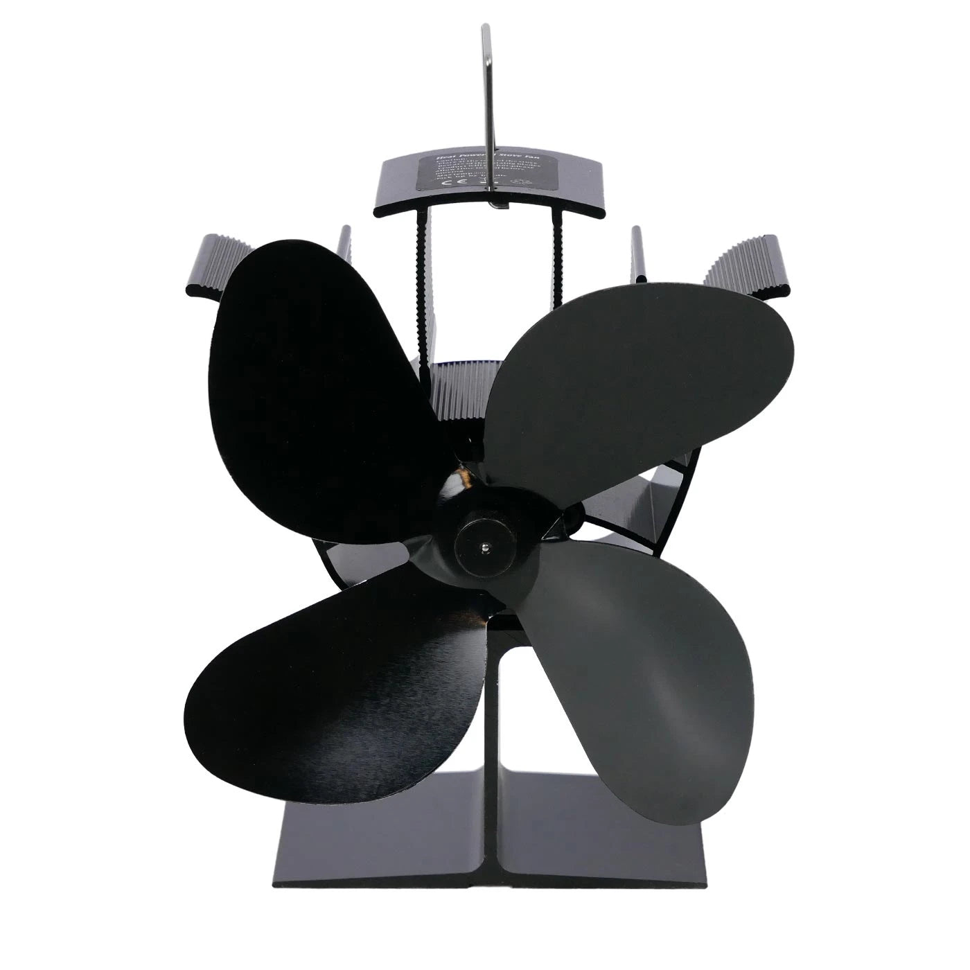 Compact Heat-Powered Stove Fan – 4 Blades | Steel