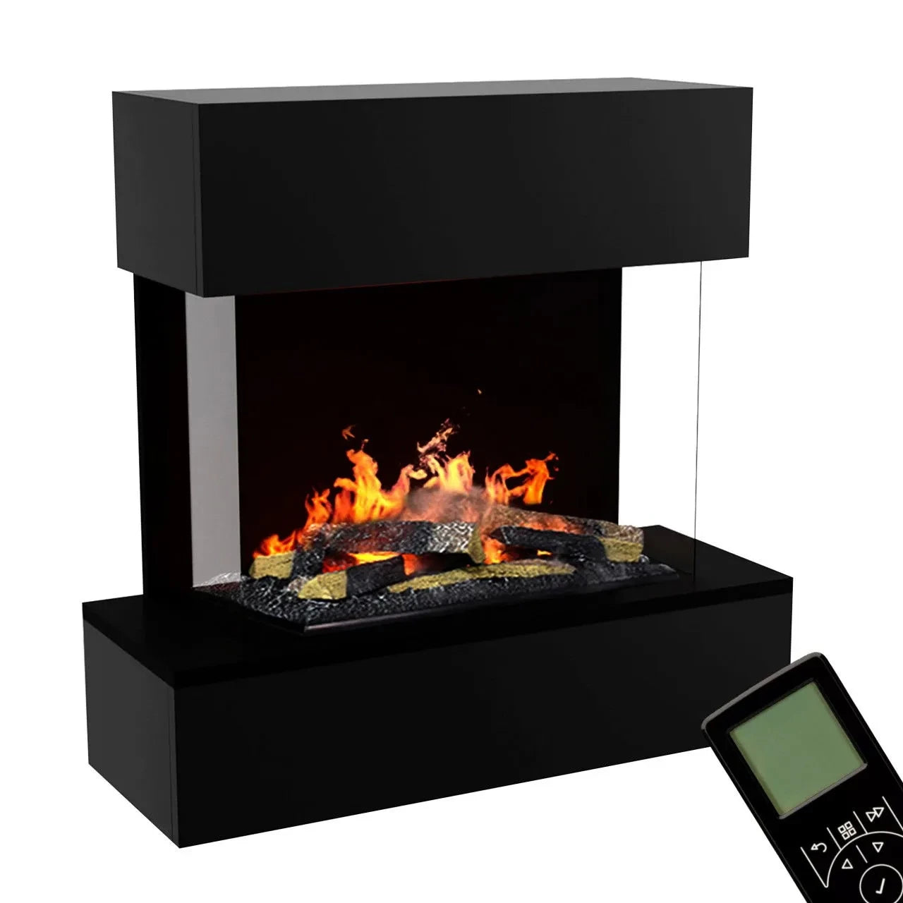 Hölderlin Black - OMC 600 | Wall-mounted Water Vapour Fireplace