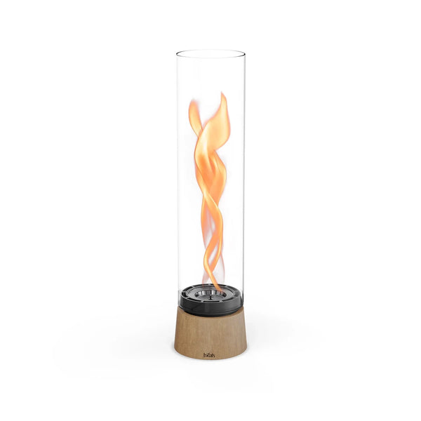 Höfats SPIN Air 1200 - Oak table fireplace with high cylindrical glass