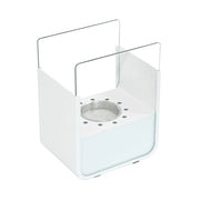 Small table bio fireplace in white