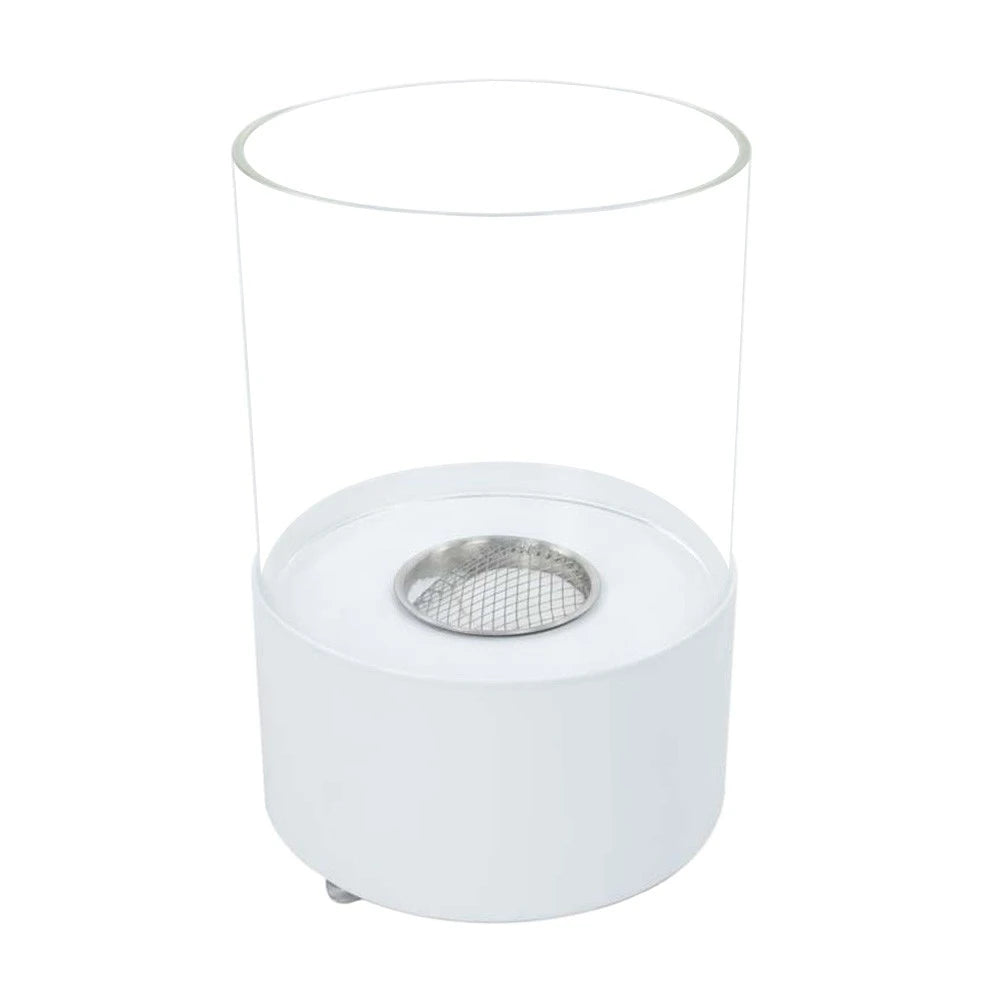 Kennington Round Tabletop Bioethanol Fireplace - White