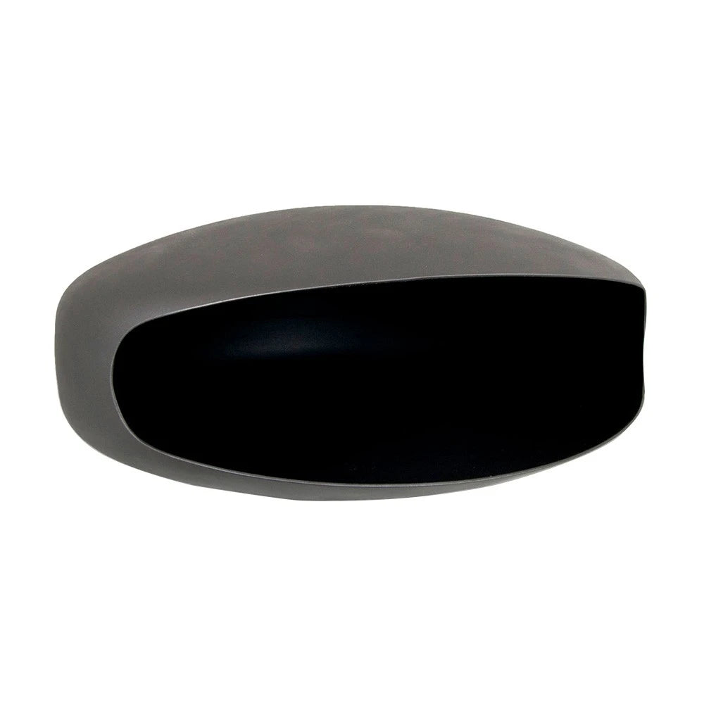 Black UFO-60 Hein & Haugaard handcrafted ceiling-mounted fireplace