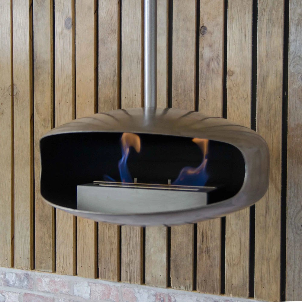 Hein and Haugaard UFO-50 Round, high-flame bio fireplace in steel