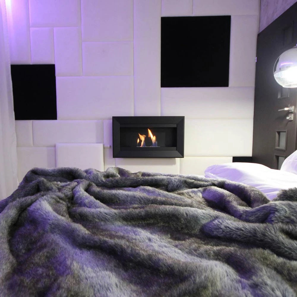 Bio fireplace for wall mounting, horizontal