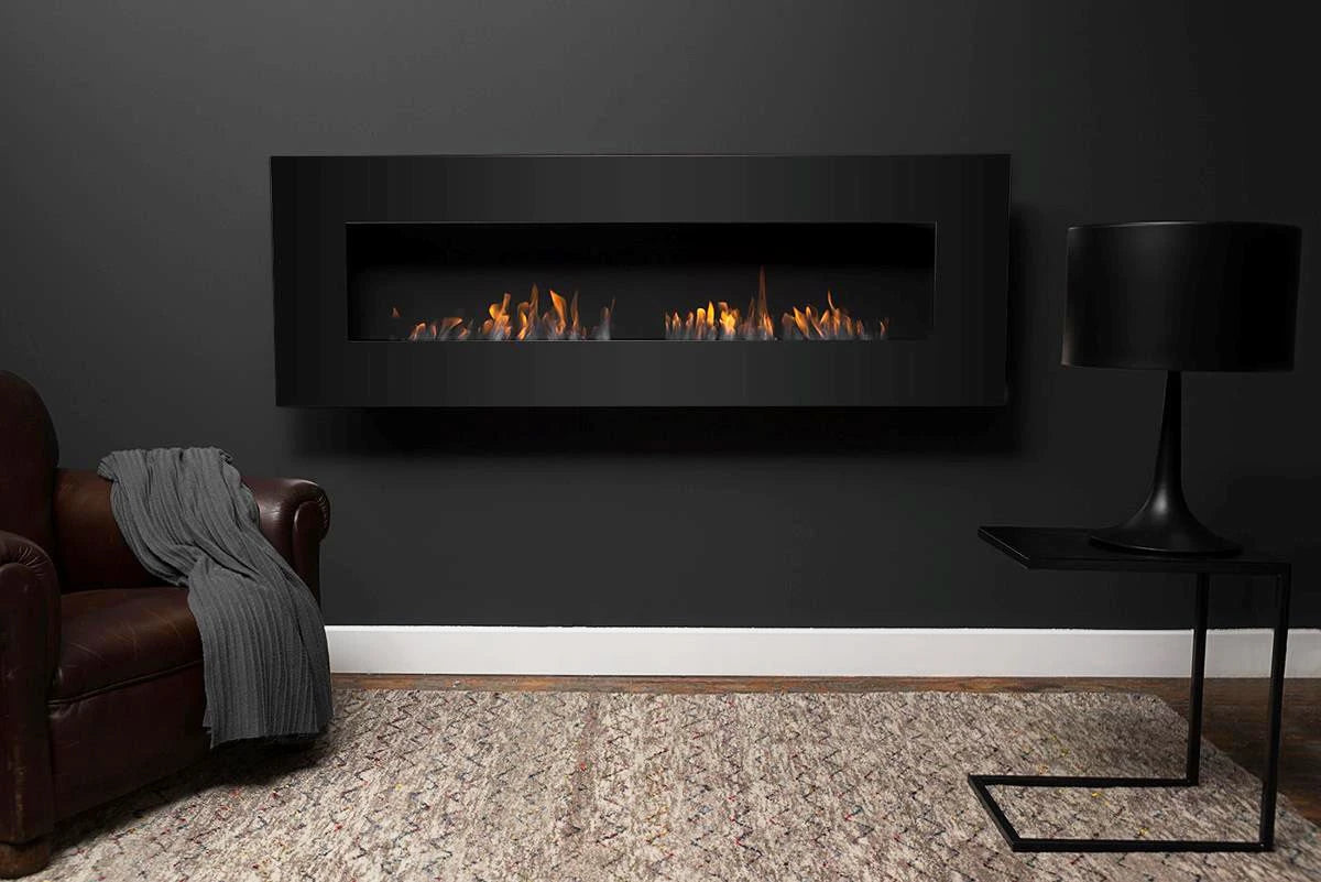 Icon Fires Nero 1750 - Lareira a Bioetanol Embutida - Preto