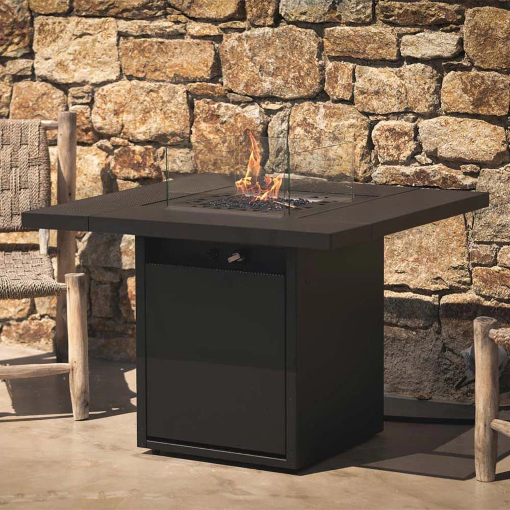 Planika Square Table outdoor gas fireplace for LPG gas cylinders