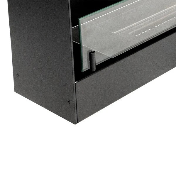 140 cm Black Built-in Bioethanol Fireplace