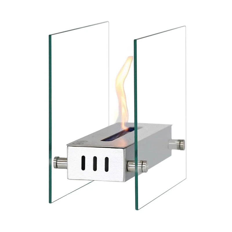 Kensington - Bio Fireplace - Steel and Glass