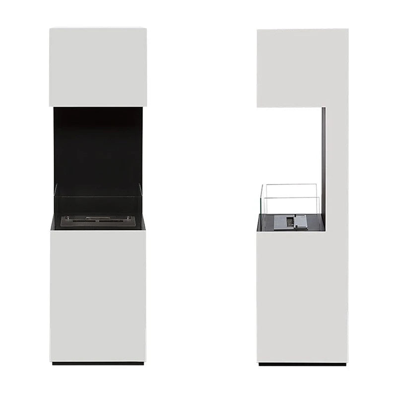 Open 3-Sided Bio Fireplace - White