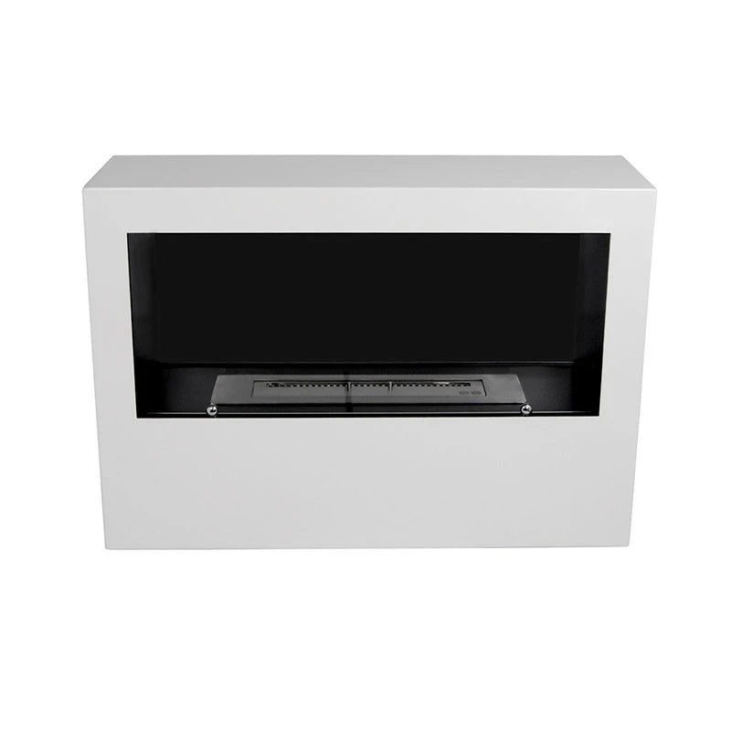 Bismarck White - Freestanding 1-Sided Bio Fireplace