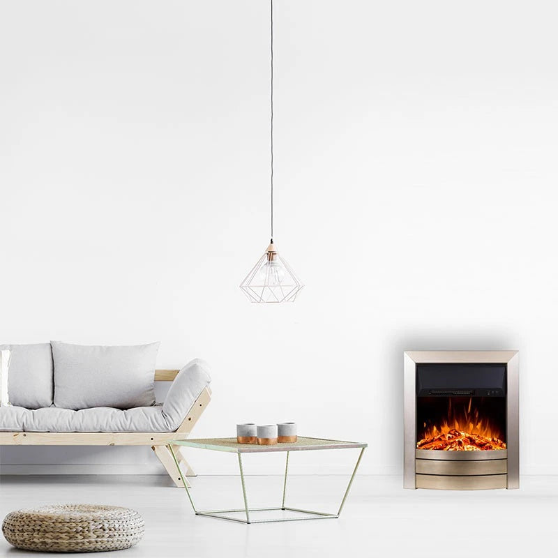 Dexter Silver Electric Fireplace Insert