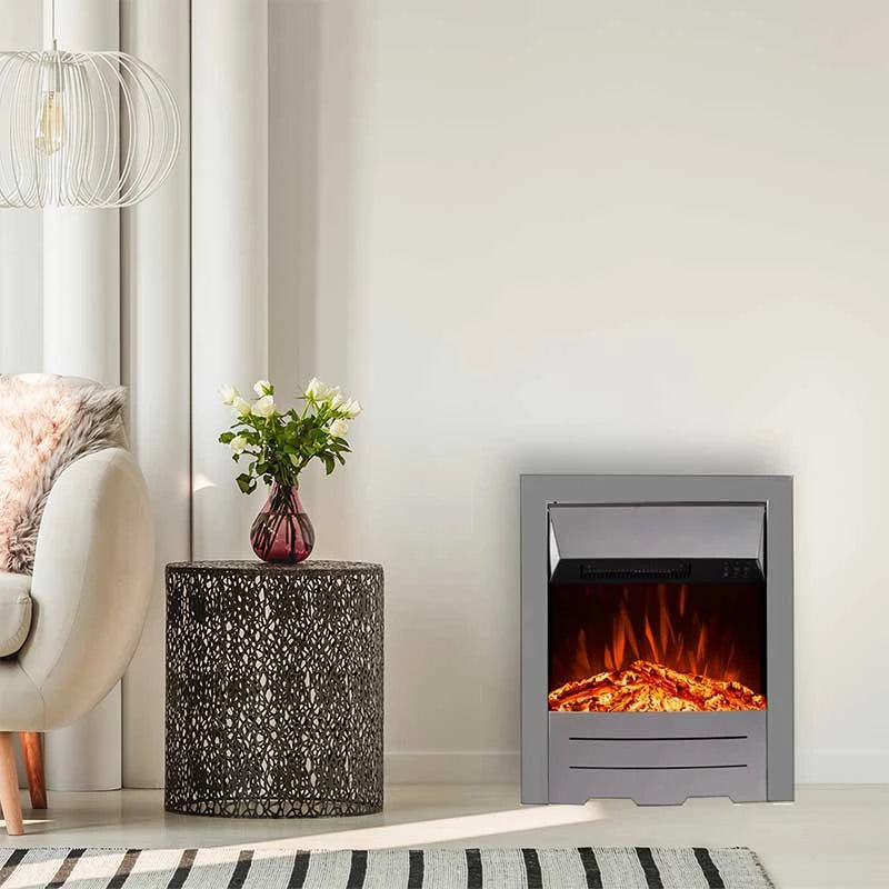 Dexter Silver Electric Fireplace Insert