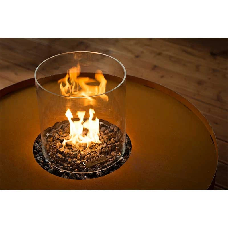 Planika Galio Fire Pit Corten Automatic Outdoor Gas Fireplace