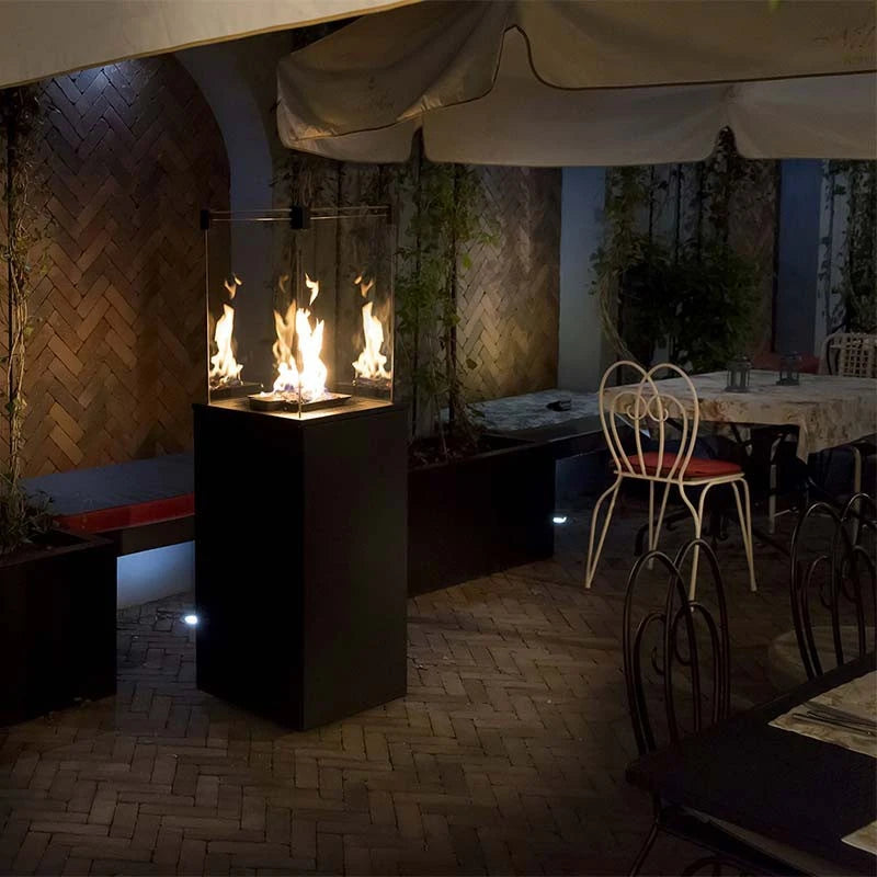 Deluxe Patio Outdoor Gas Fireplace - Black
