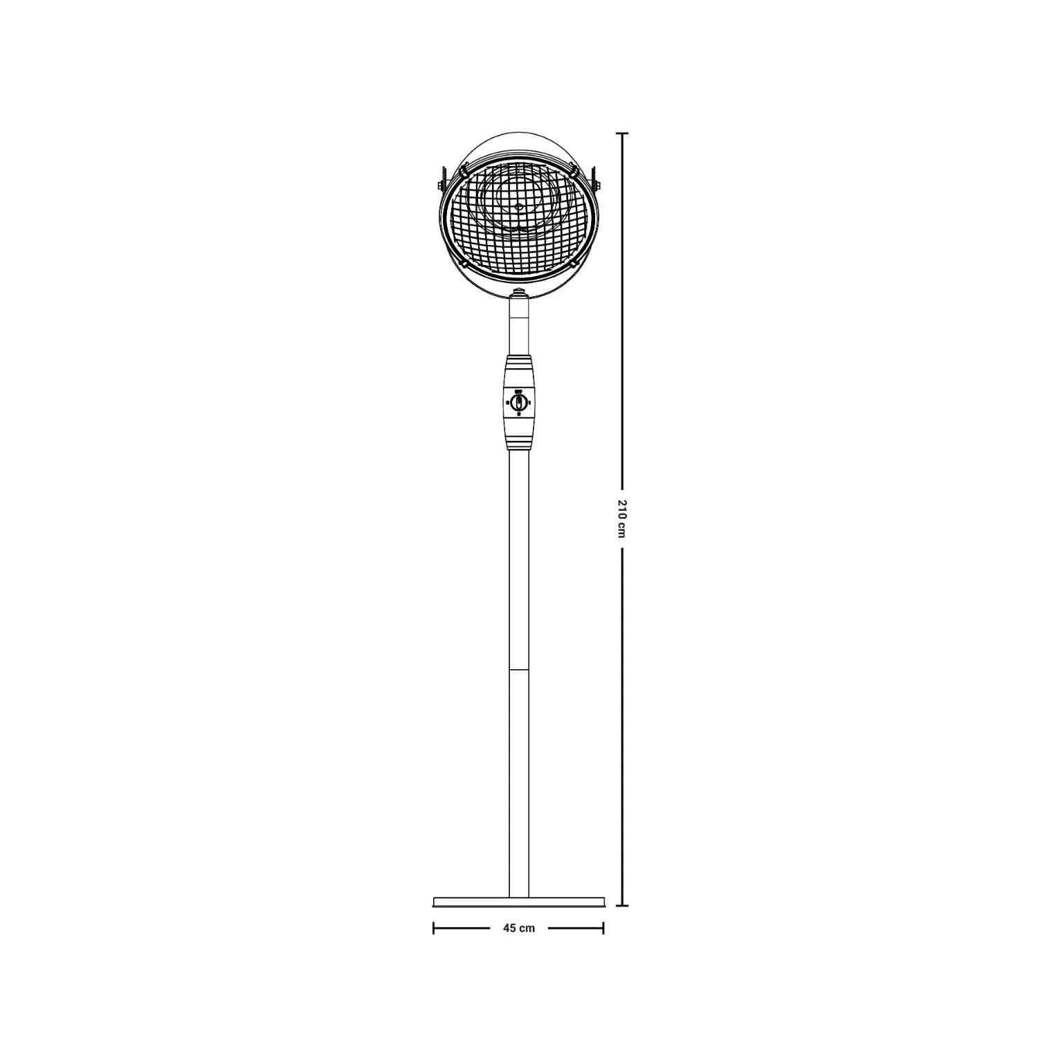 Aquecedor de Exterior Indus Bright Independente - 2100W