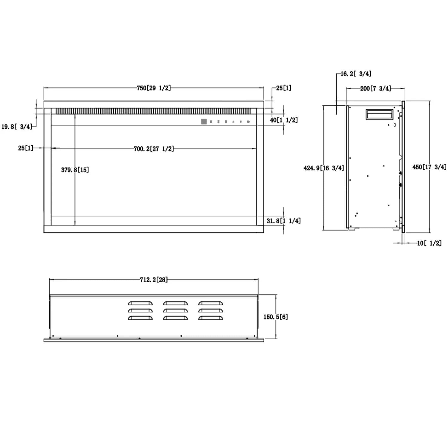 Inserto Aflamo 3D - 45 x 75 cm