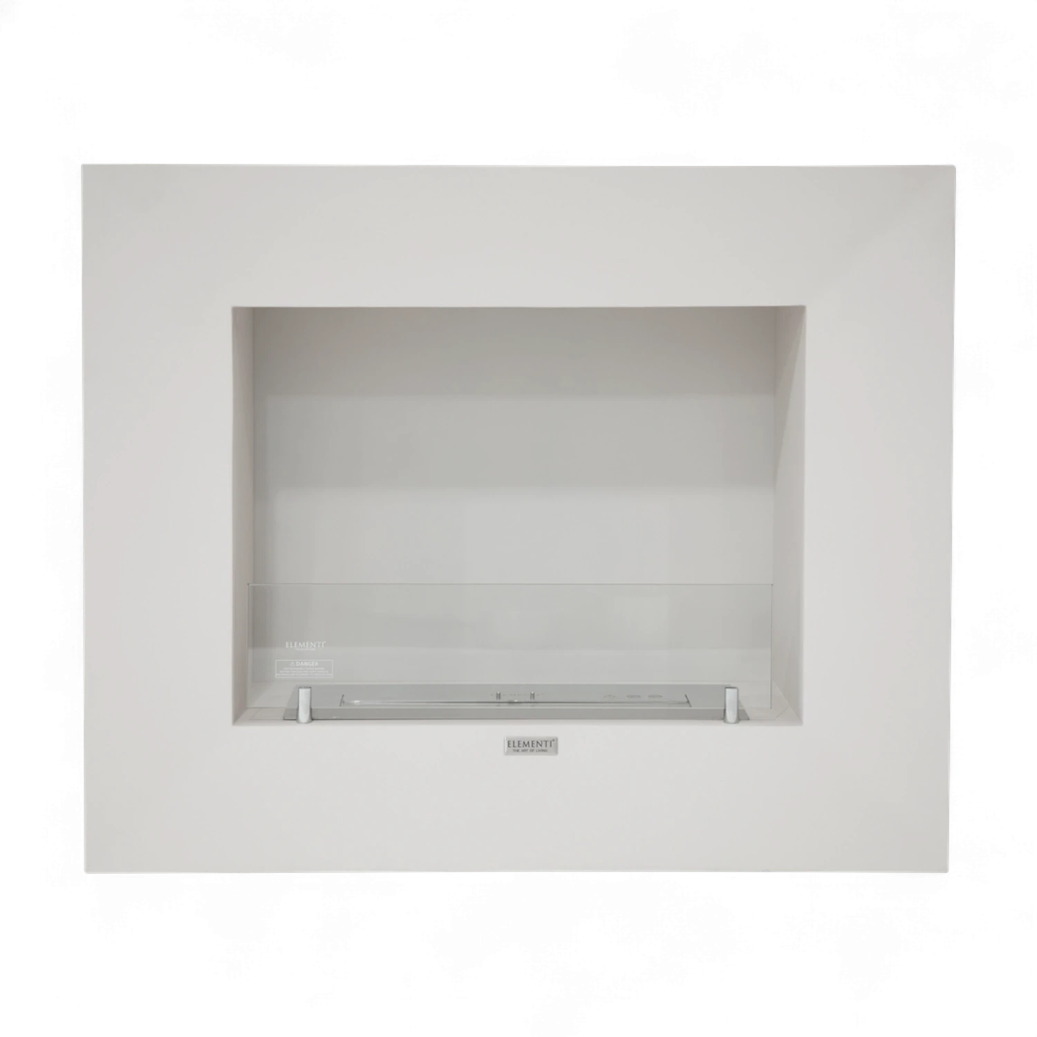 MILANO bioethanol fireplace in Cream White – freestanding with glass