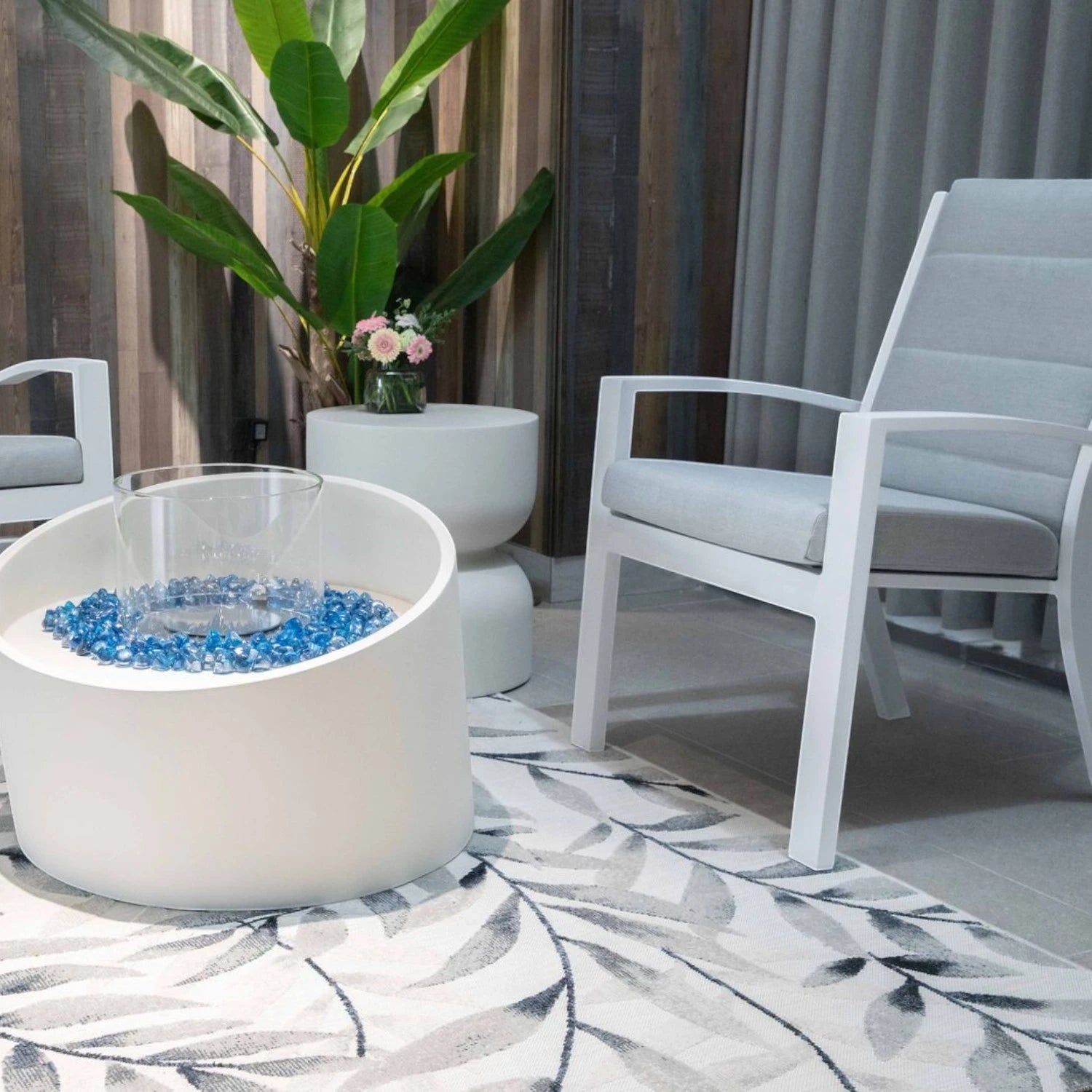 TORRE Bioethanol Fire Column – Cream White