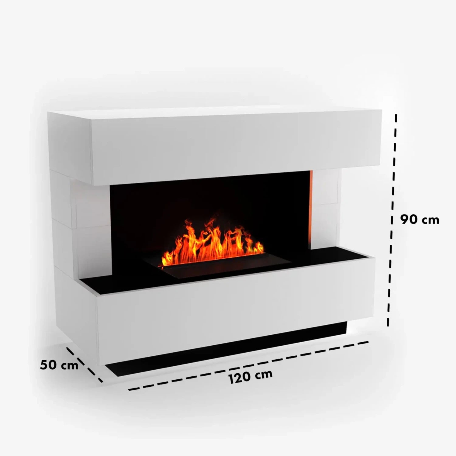 Kant White - OMC 600 | Freestanding Water Vapour Fireplace