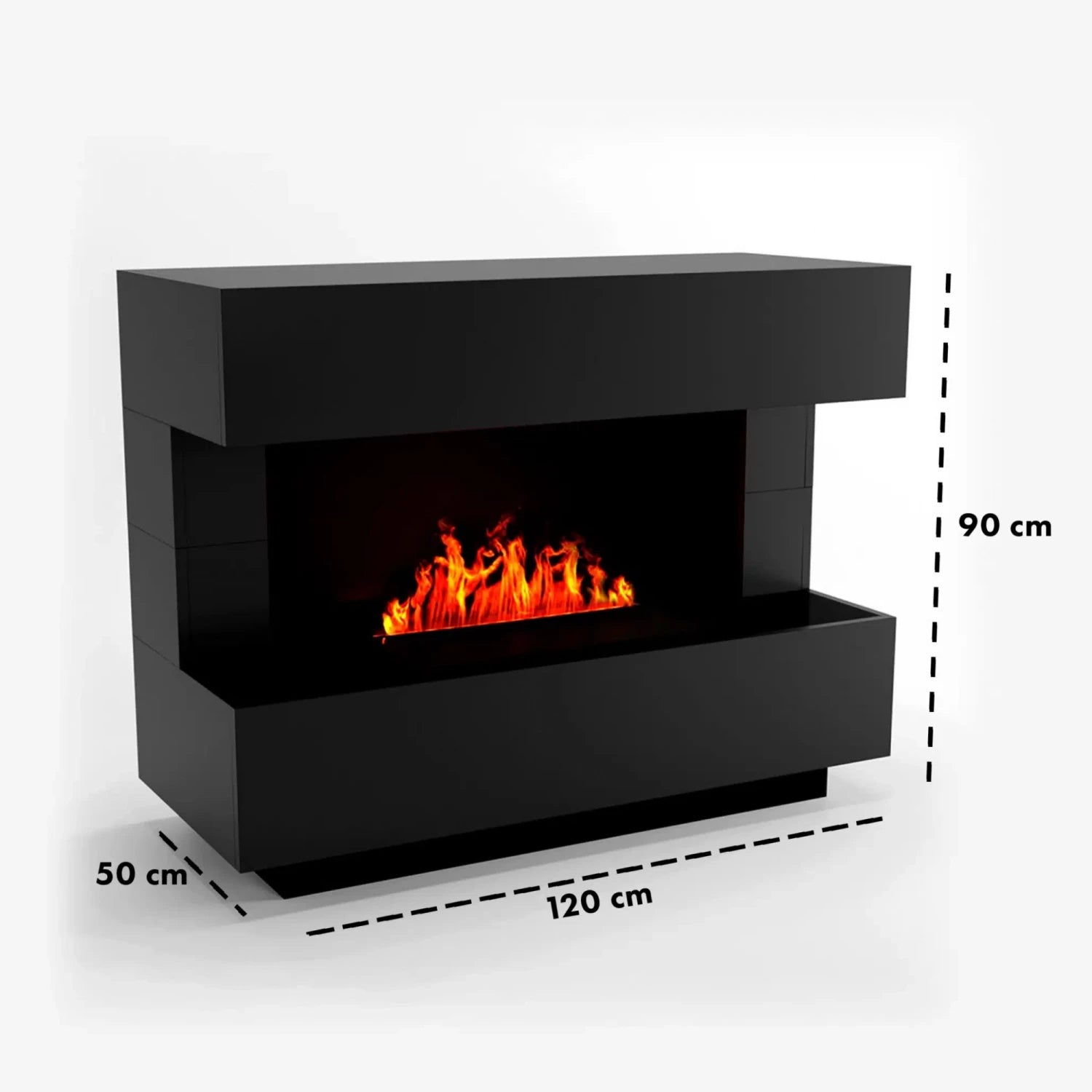 Kant Black - OMC 600 | Freestanding Water Vapour Fireplace