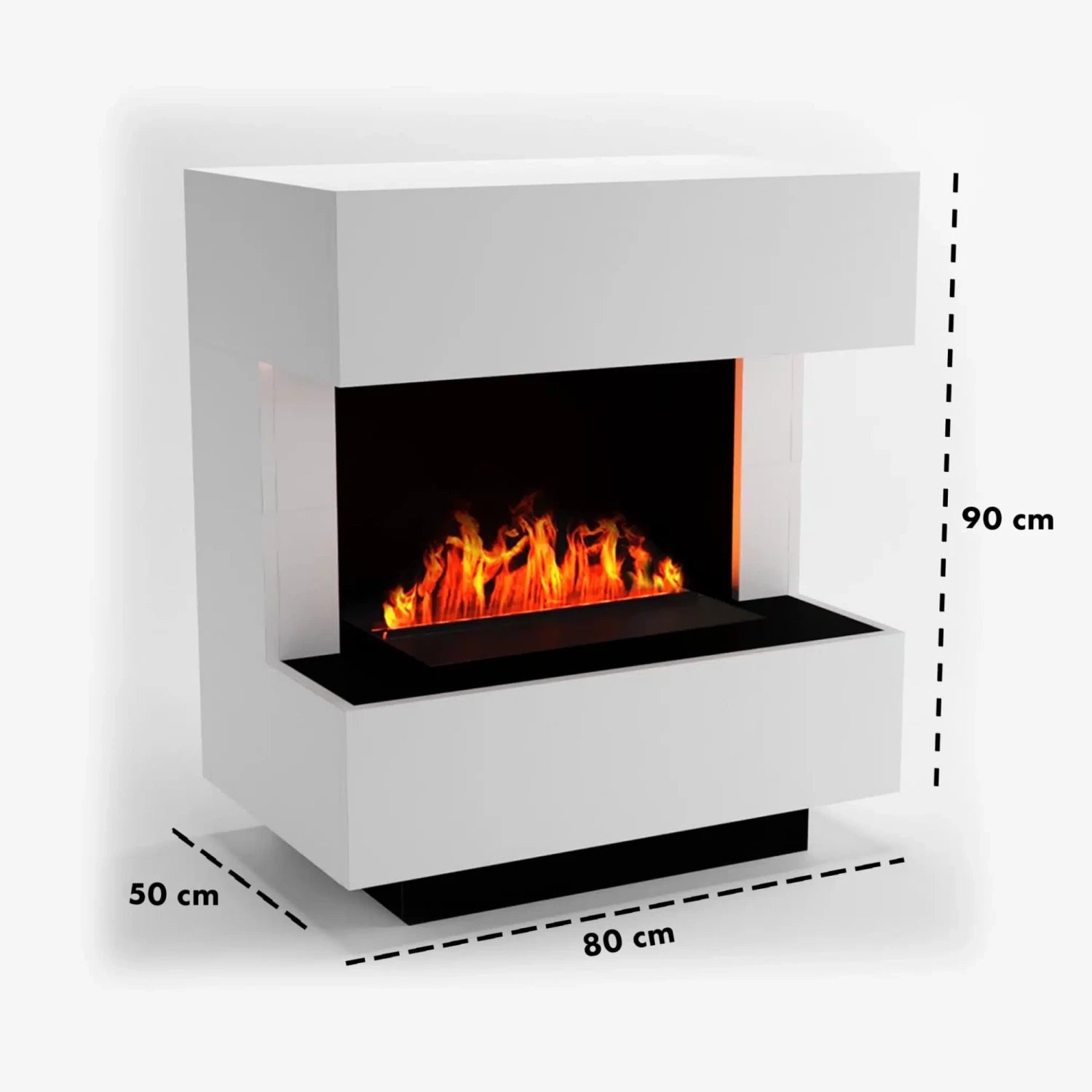 Kleist White -  Water Vapour Fireplace - White