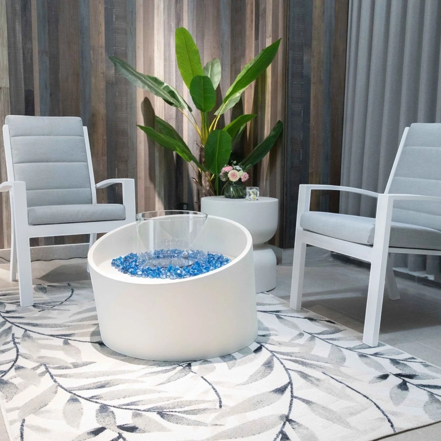 TORRE Bioethanol Fire Column – Cream White