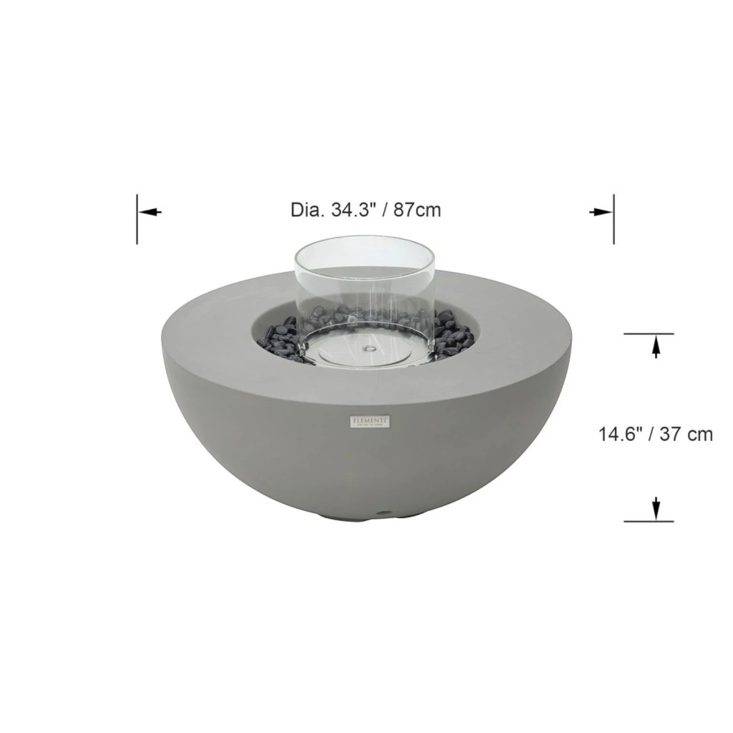 ROCA Bioethanol Fire Table – Space Grey