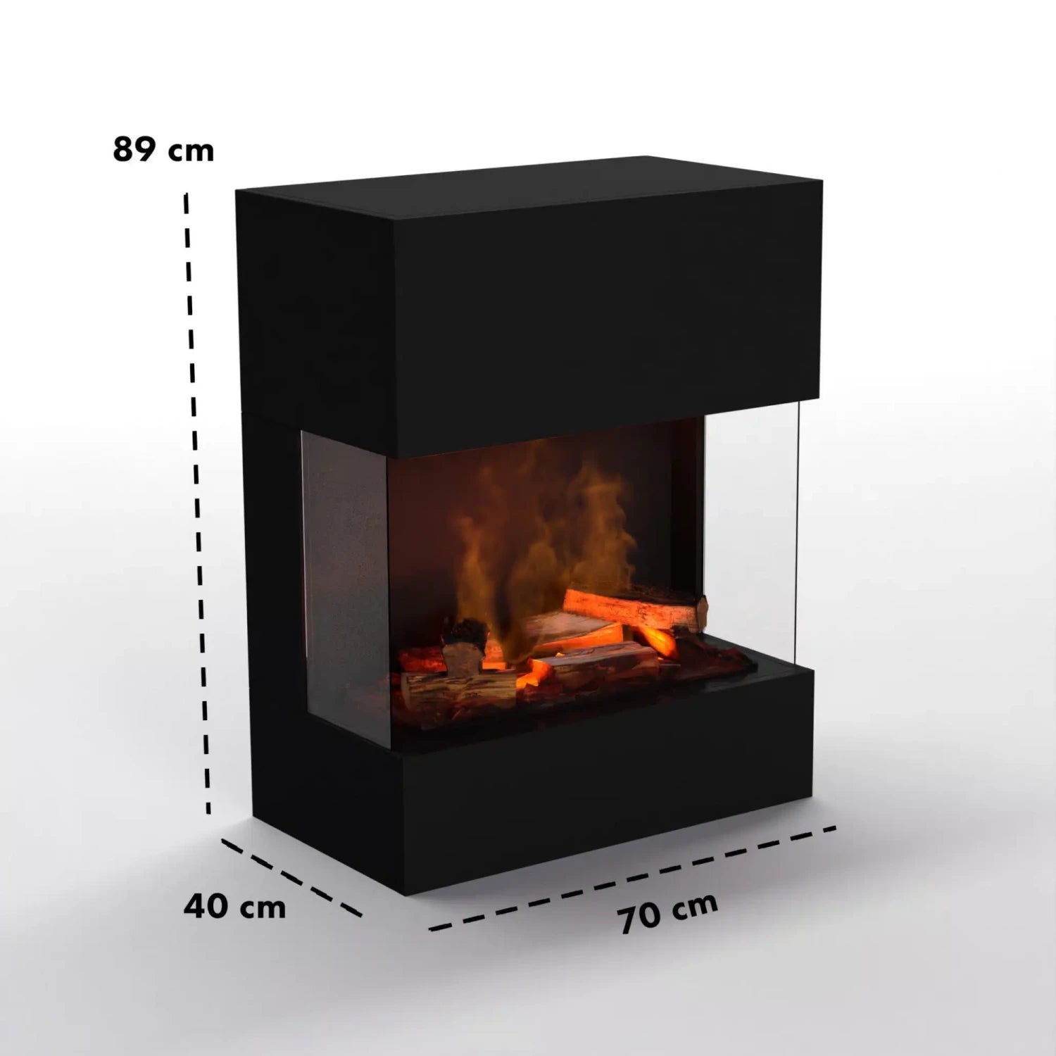 Kästner Black - OMC 600 | Freestanding Water Vapour Fireplace