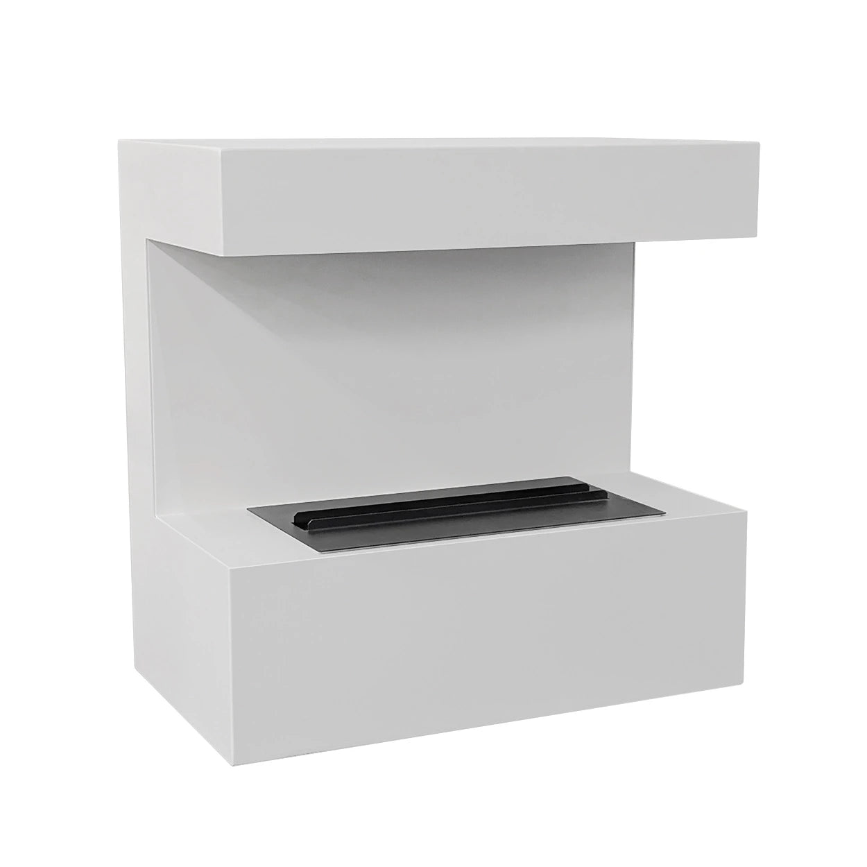 Late Wall-Mounted Water Vapour Fireplace - White