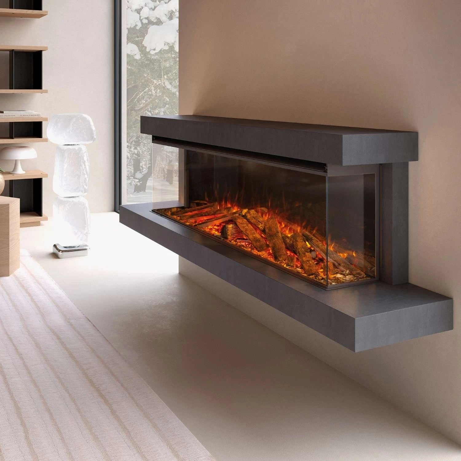 Lumen 1600 Lareira Elétrica de Parede – Antracite