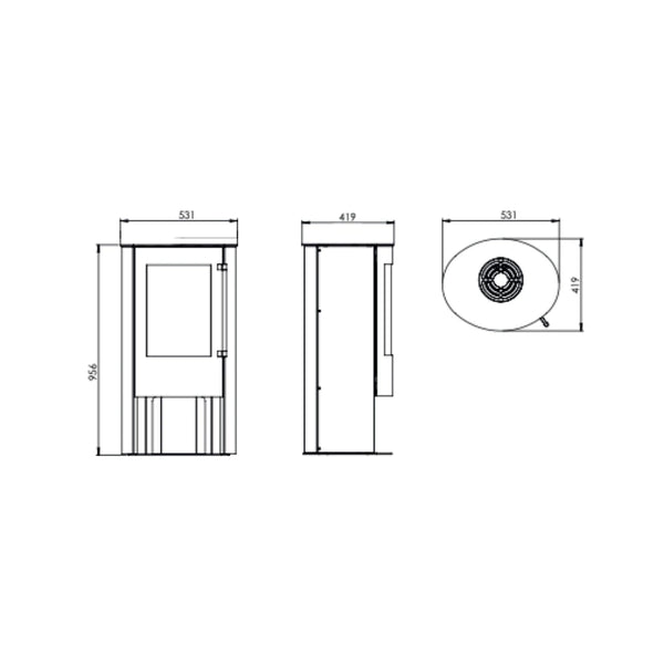 Freestanding Biofireplace 20Bazic R