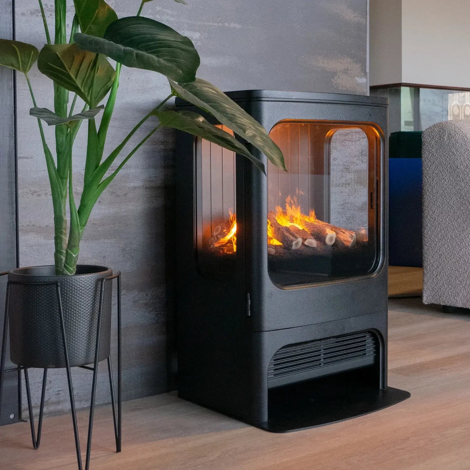 Mapleton 80 – Freestanding Water Vapour Fireplace in Cast Iron