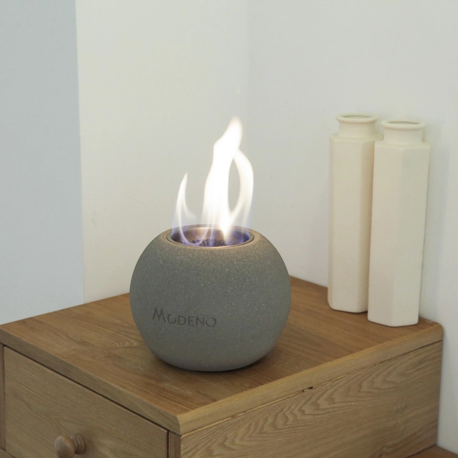 Paffu Bioethanol Tabletop Fireplace – Grey