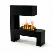 Mozart Black - OMC 600 | Freestanding Water Vapour Fireplace