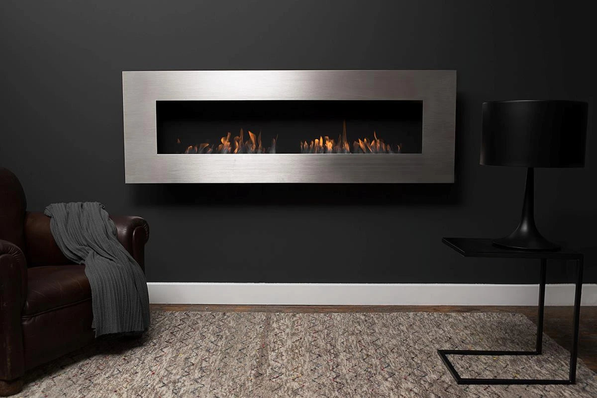 Icon Fires Nero 1750 - Lareira a Bioetanol Embutida - Aço