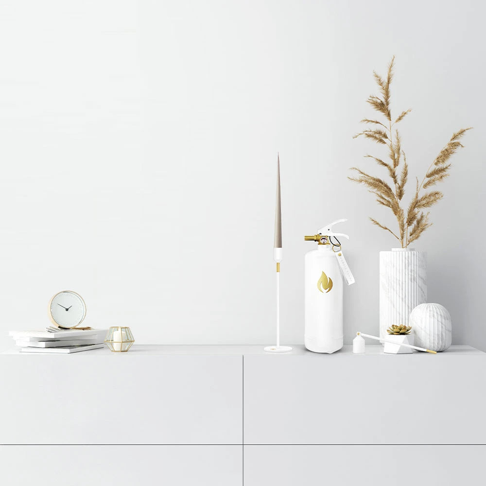 Extintor Branco 2 kg - Símbolo Dourado
