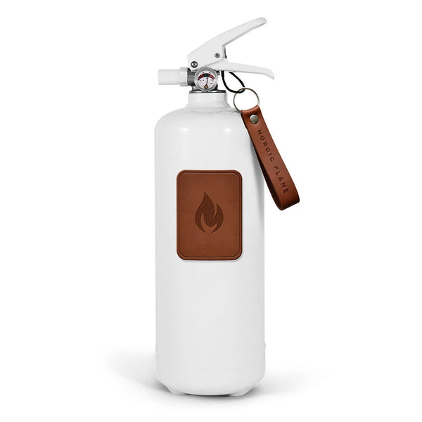 Nordic Flame White Fire Extinguisher 2kg - Dark Leather Editon