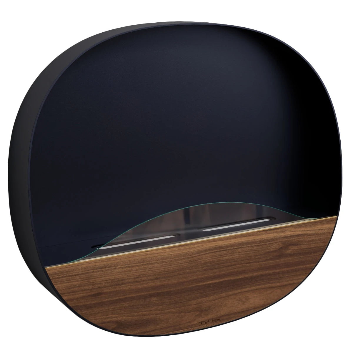 Epigram bioethanol fireplace in black finish