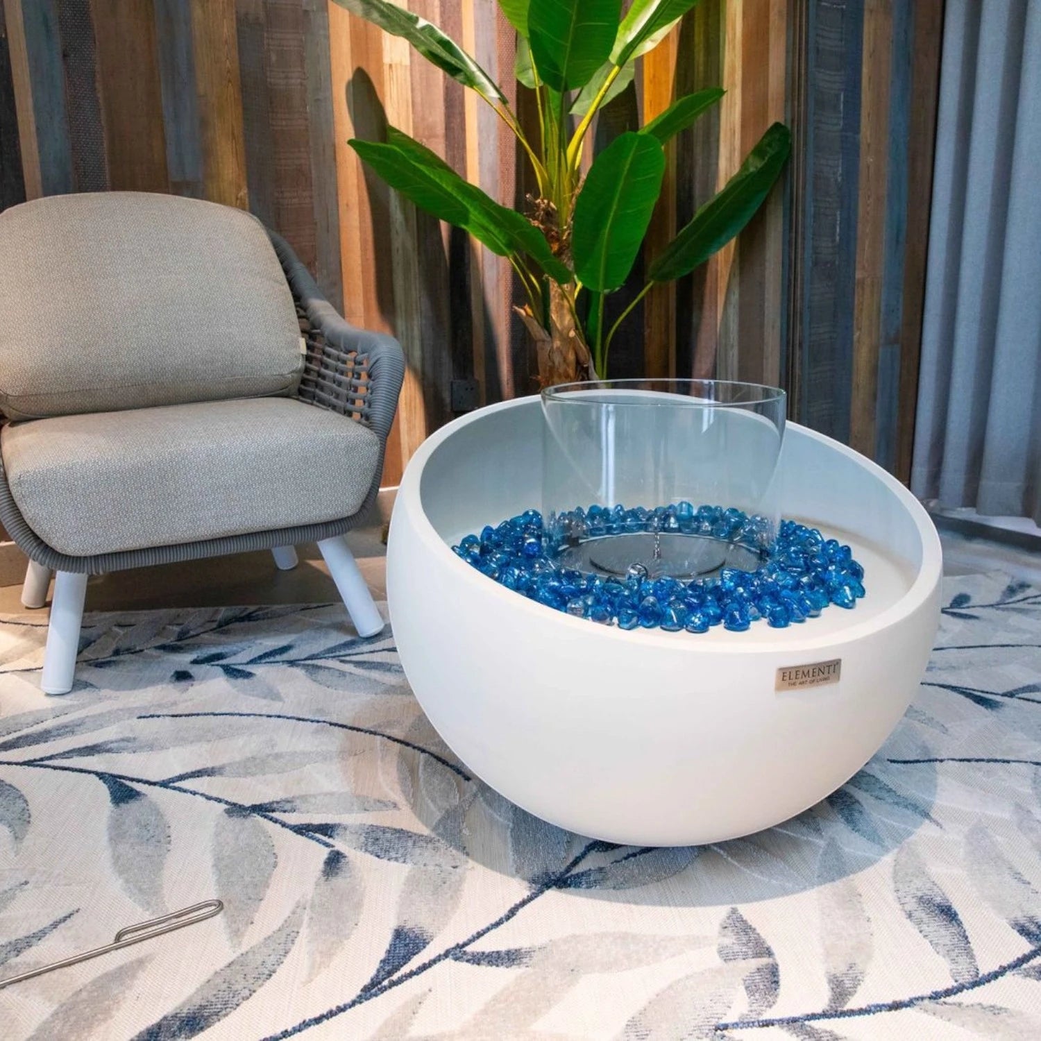 FIRENZE Bioethanol Fire Bowl – Cream White
