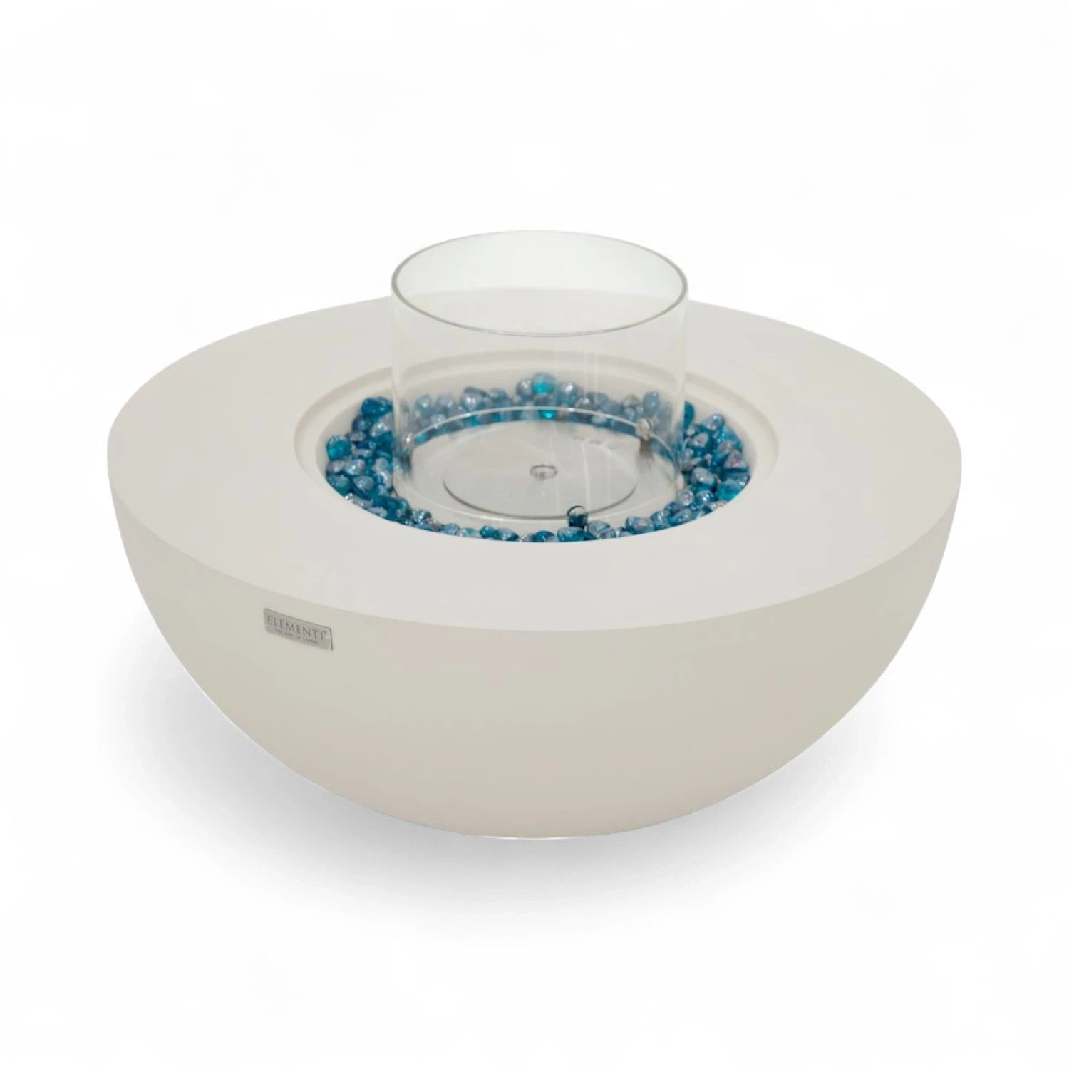 ROCA Bioethanol Fire Pit – Cream White