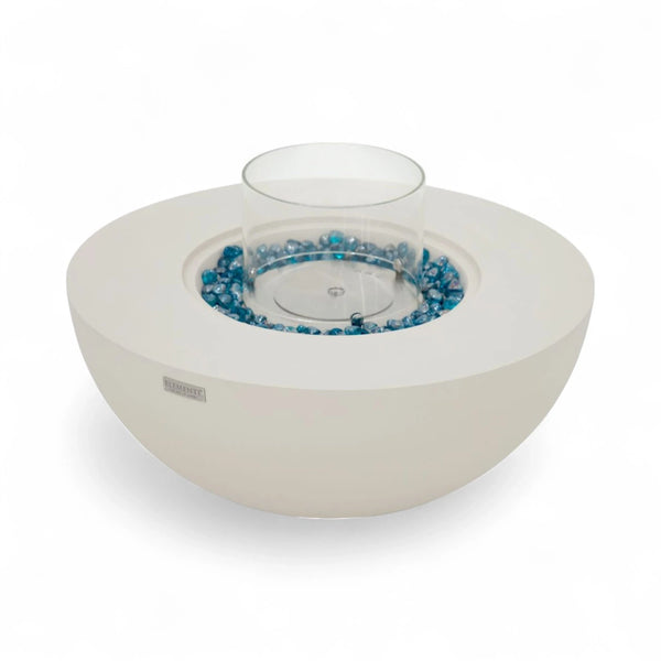 ROCA Bioethanol Fire Pit – Cream White