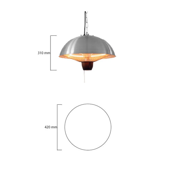 Aquecedor Suspenso 600-1500 W, HA, Ø42 cm
