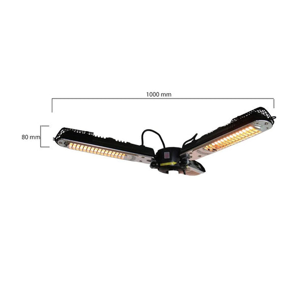 Heater Parasol Model 650-1300-2000 W, Black