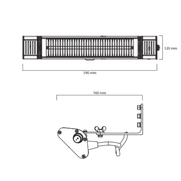 Patio Heater Heat1 Eco Plus-line 2000W